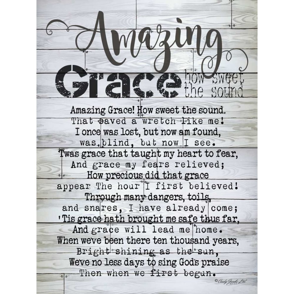 Amazing Grace Poster Print by Cindy Jacobs-VARPDXCIN217 Image 1