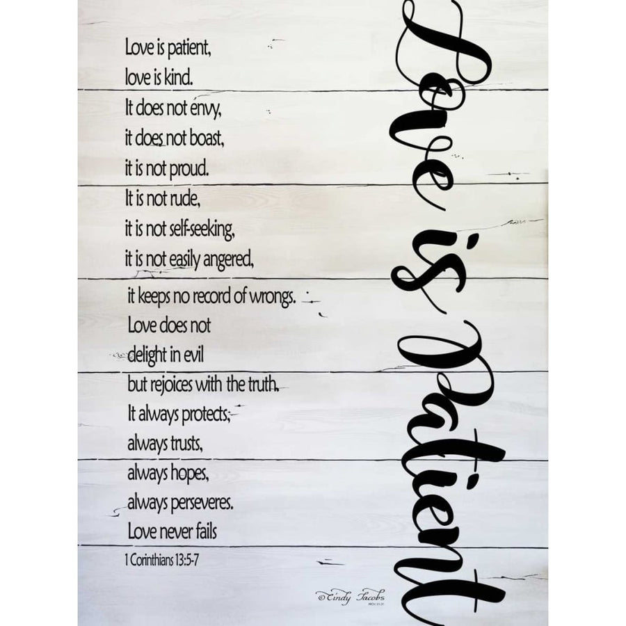 Love is Patient Poster Print by Cindy Jacobs-VARPDXCIN216A Image 1