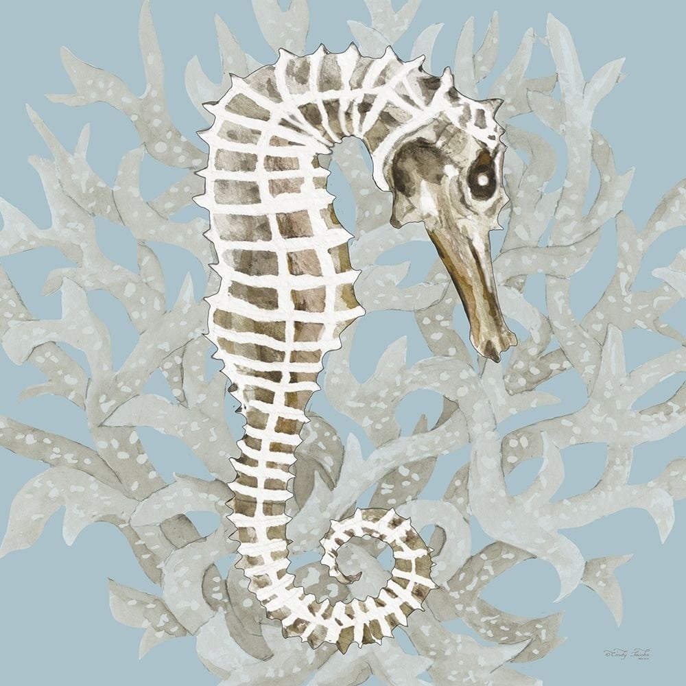 Coral Seahorse I Poster Print by Cindy Jacobs-VARPDXCIN2291 Image 1