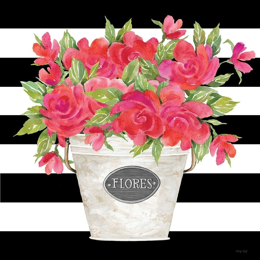 Fuchsia Flores Stripes by Cindy Jacobs-VARPDXCIN2296 Image 1