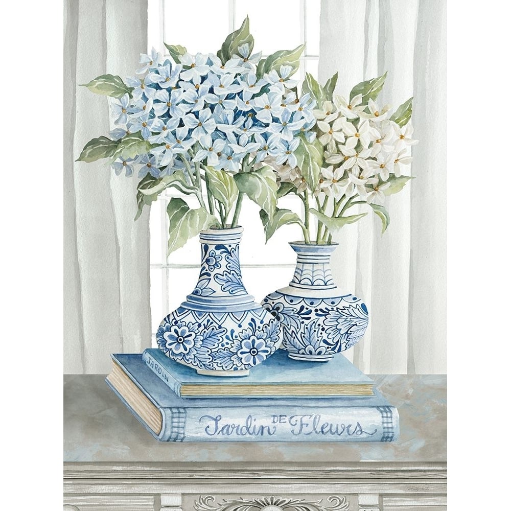 Delft Blue Floral III Poster Print - Cindy Jacobs-VARPDXCIN3100 Image 1