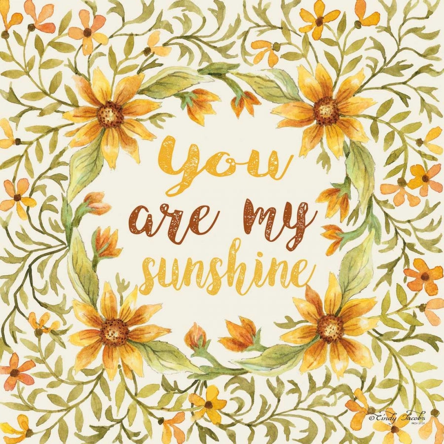 You Are My Sunshine Poster Print by Cindy Jacobs-VARPDXCIN312A Image 1