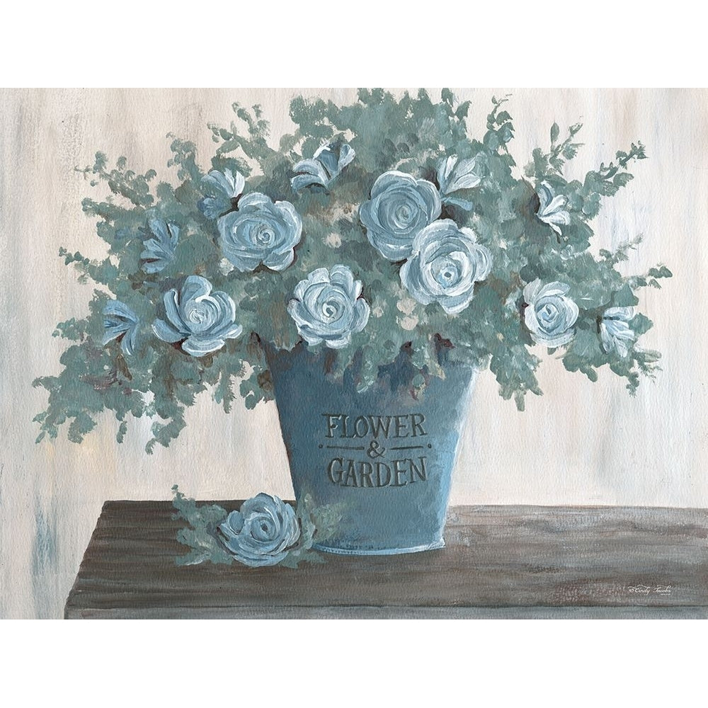 Steel Blue Floral II Poster Print - Cindy Jacobs-VARPDXCIN3216 Image 1