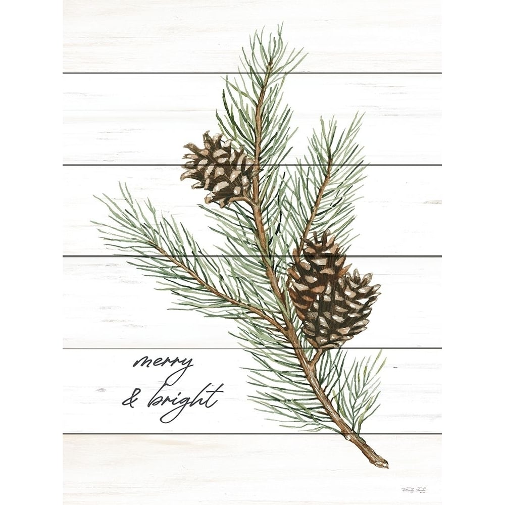 Merry And Bright Pine Cones Poster Print - Cindy Jacobs-VARPDXCIN3470 Image 1