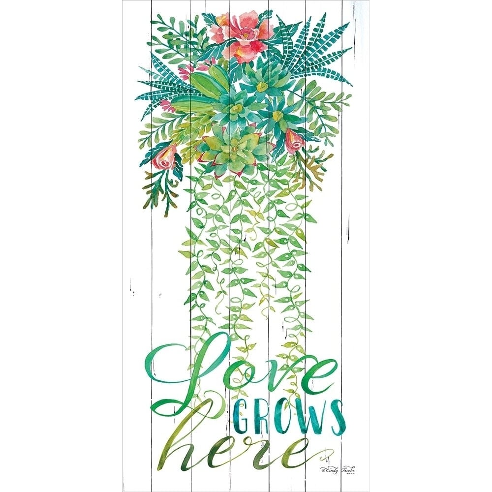 Love Grows Here Poster Print by Cindy Jacobs-VARPDXCIN585 Image 1