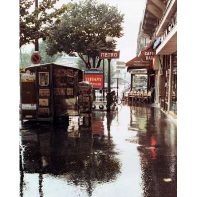 Sidewalk in Rain Poster Print by Zeny Cieslikowski-VARPDXCKI011 Image 2