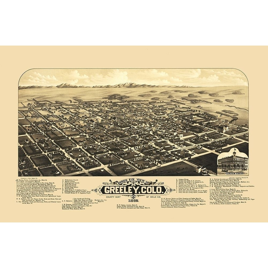 Greeley Colorado - Stoner 1882 Poster Print by Stoner Stoner-VARPDXCOGR0001 Image 1