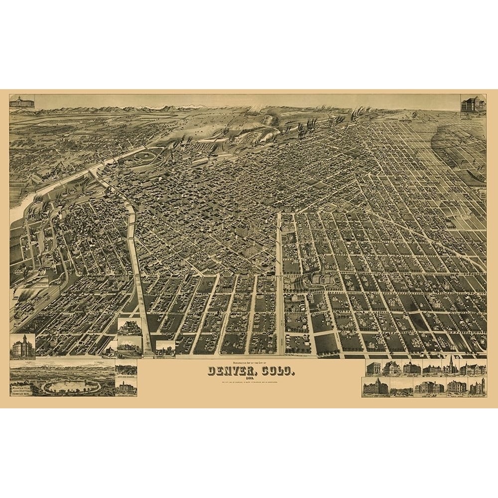 Denver Colorado - Wellge 1889 Poster Print by Wellge Wellge-VARPDXCODE0008 Image 1