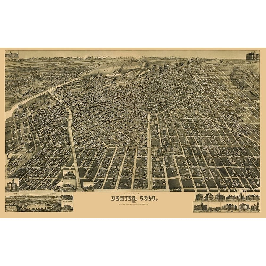 Denver Colorado - Wellge 1889 Poster Print by Wellge Wellge-VARPDXCODE0008 Image 1