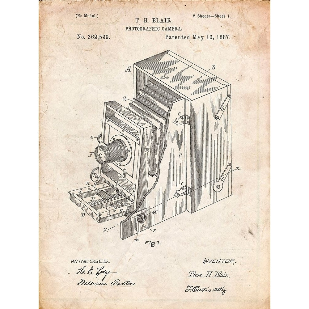 PP301-Vintage Parchment Lucidograph Camera Patent Poster Poster Print - Cole Borders-VARPDXCOLBOR220997 Image 1