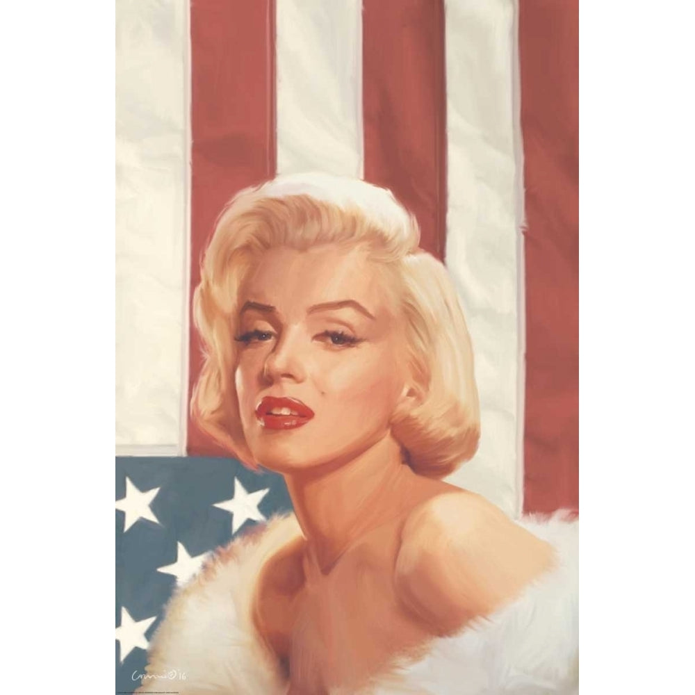 True Blue Marilyn In Flag Poster Print by Chris Consani-VARPDXCON22FCV3 Image 2