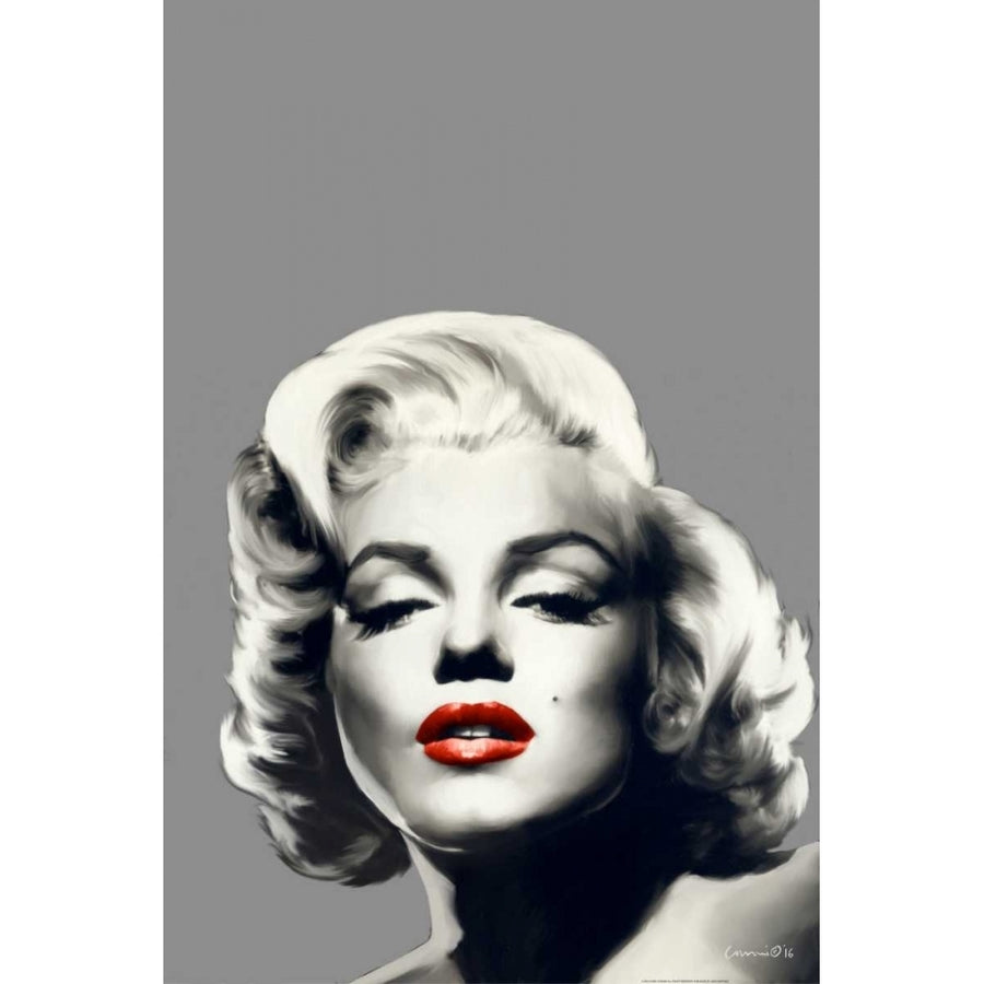 Red Lips Marilyn Poster Print by Chris Consani-VARPDXCON24BW Image 1