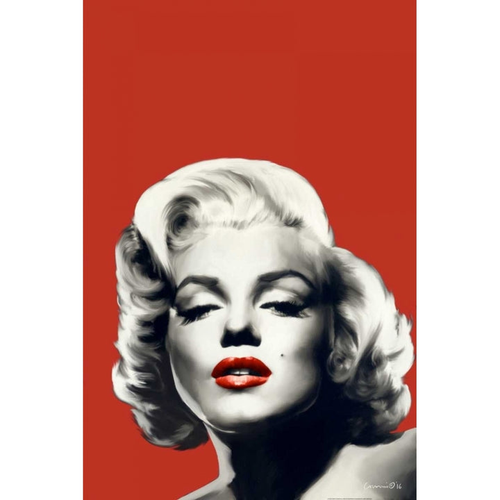 Red Lips Marilyn In Red Poster Print by Chris Consani-VARPDXCON24BWV2 Image 1