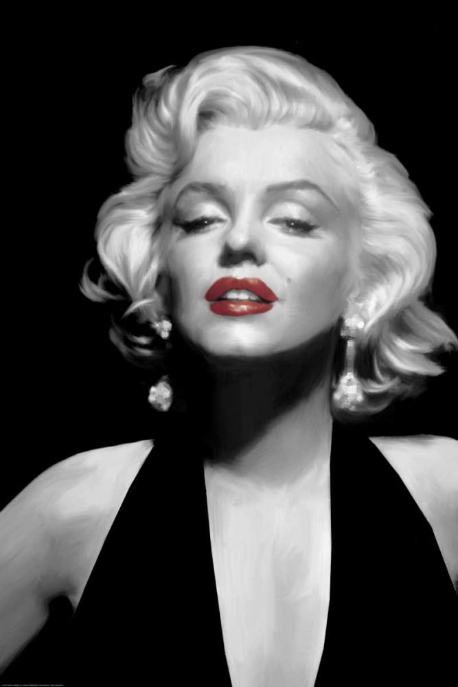 Halter Top Marilyn Red Lips Poster Print by Chris Consani-VARPDXCON26CRBWRD Image 1