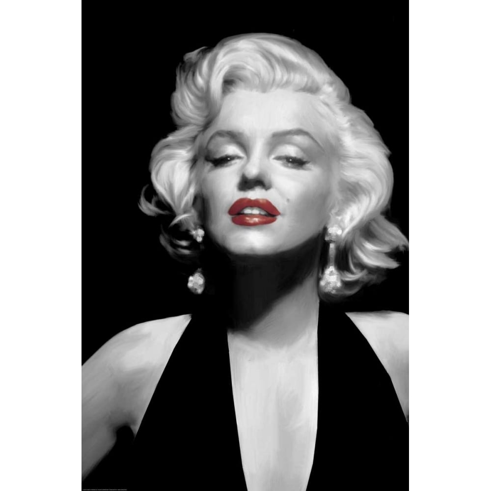 Halter Top Marilyn Red Lips Poster Print by Chris Consani-VARPDXCON26CRBWRD Image 2