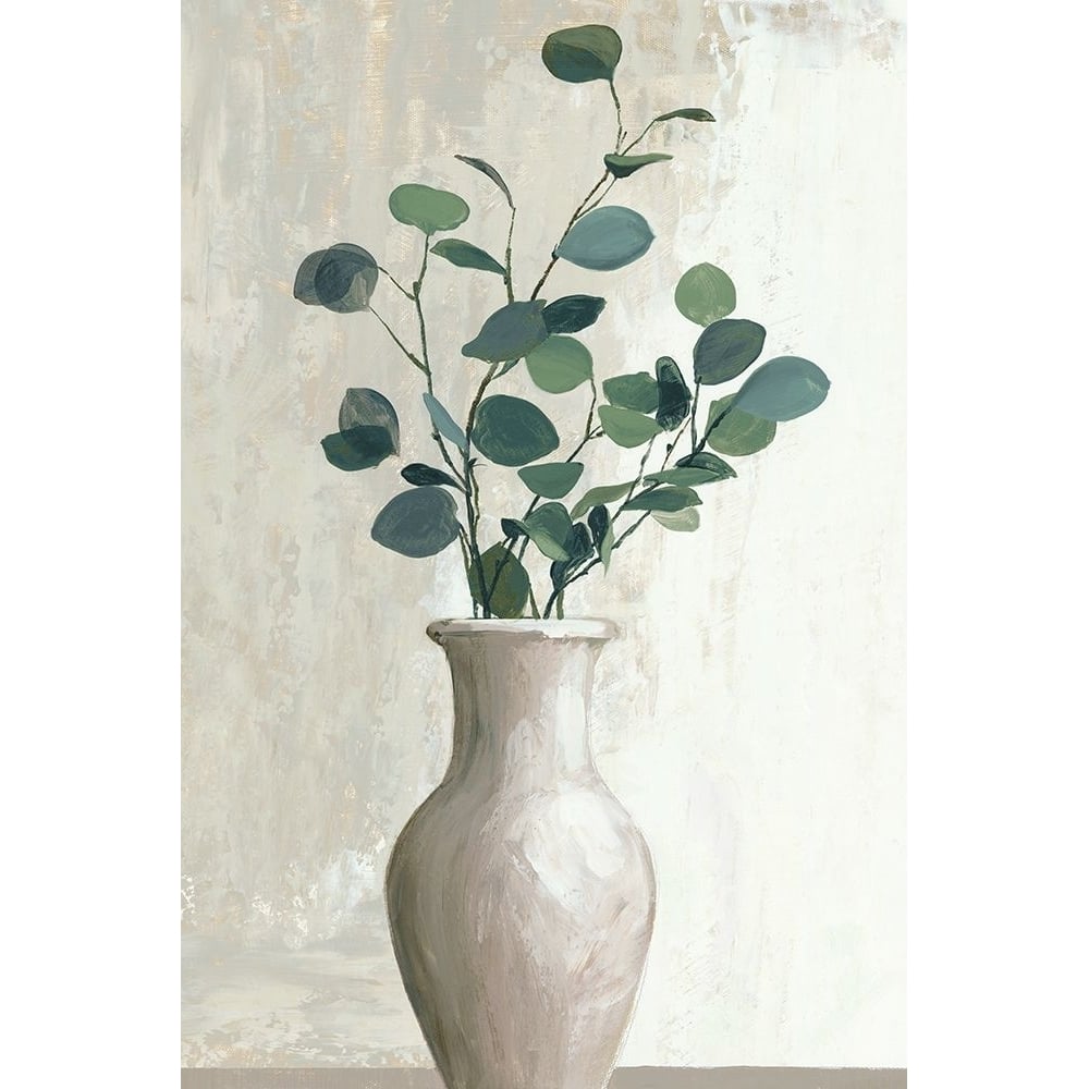 Green Leaves in Vase Poster Print - Q Jacob-VARPDXCQ042A Image 1