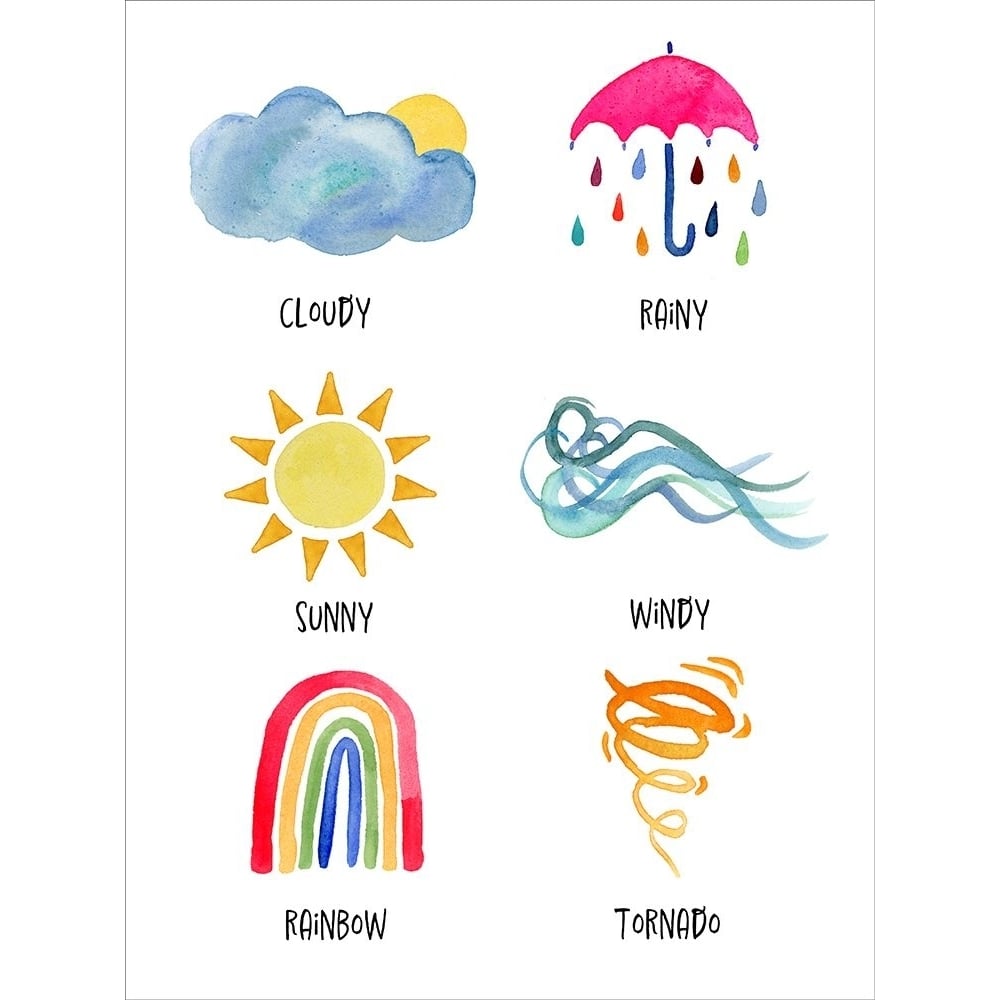 Weather Poster Print - Rose Design Corinne-VARPDXCRDRC103A Image 1