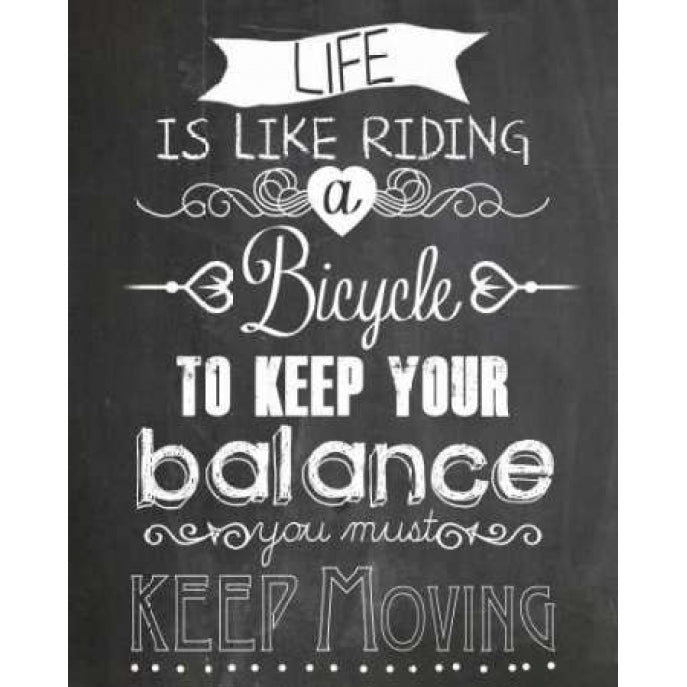 Life is like Riding a bicycle Poster Print by Claudia Schoen-VARPDXCS0005 Image 1