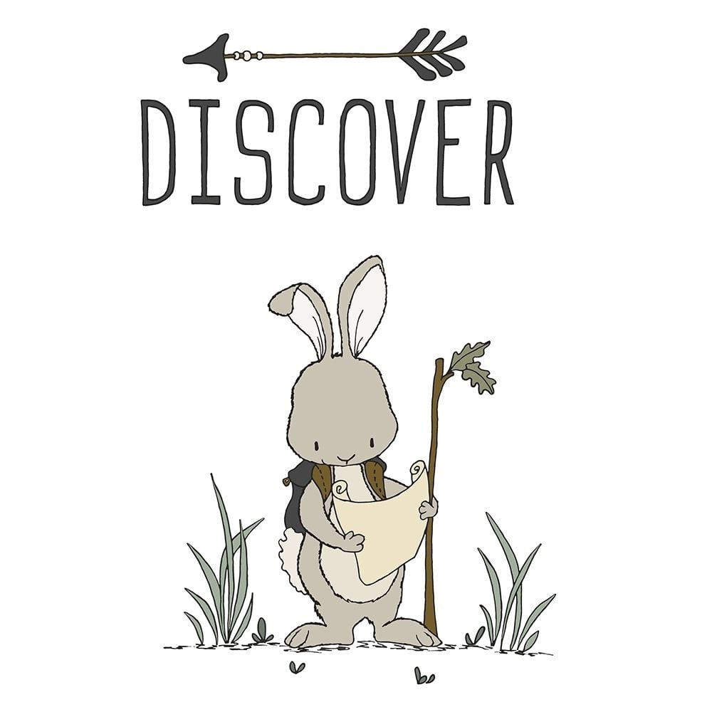 Bunny Discover Poster Print - Sweet Melody Designs-VARPDXCTSQ021C Image 1