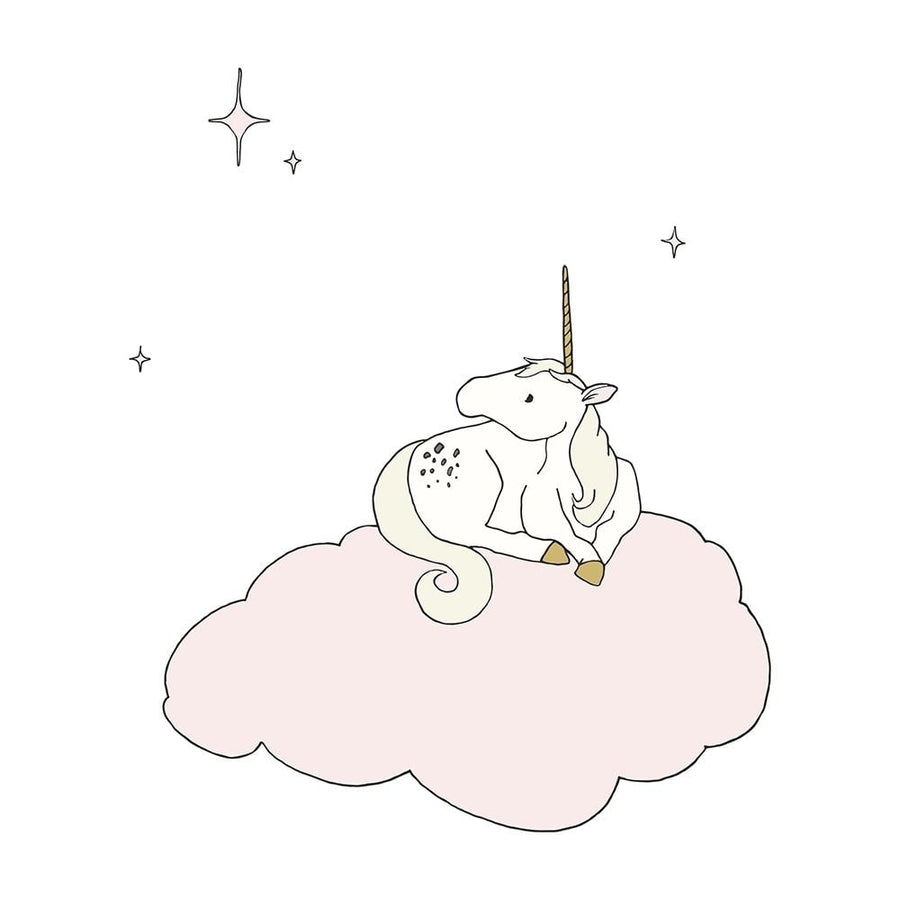 Unicorn Star Cloud Poster Print - Sweet Melody Designs-VARPDXCTSQ038B Image 1