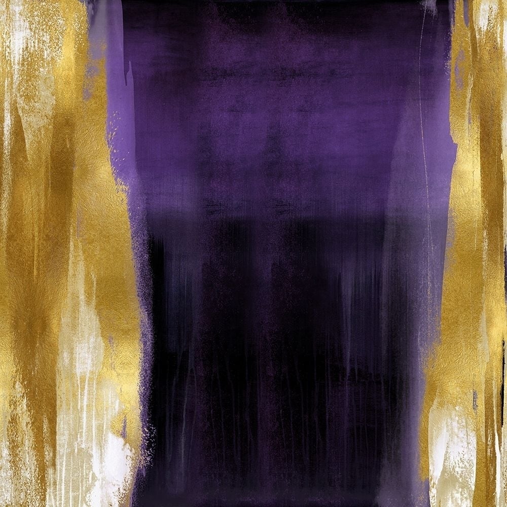 Free Fall Purple with Gold II Poster Print by Christine Wright-VARPDXCTW116577 Image 1