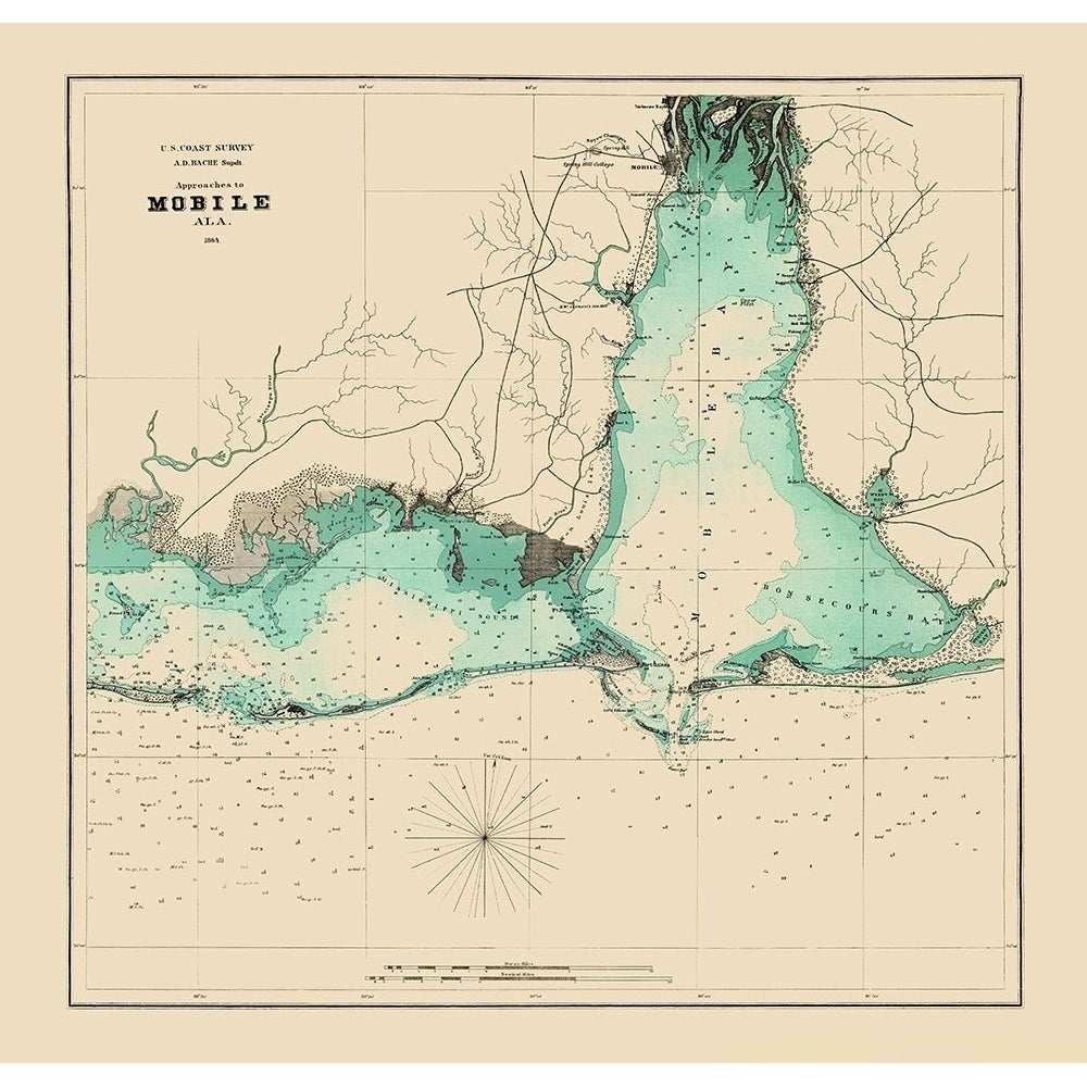 Approaches to Mobile Alabama - Bache 1864 by Bache-VARPDXCWAL0002 Image 1