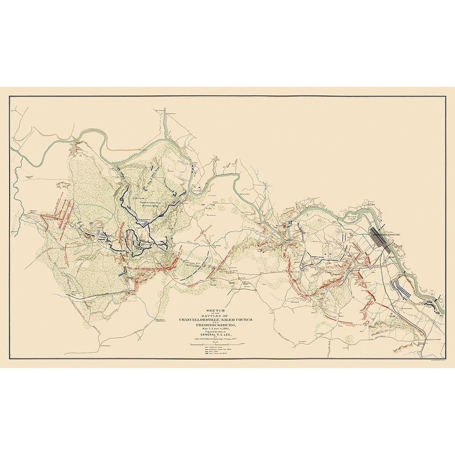 Battles Chancellorsville Salem Fredericksburg by Hotchkiss-VARPDXCWCH0001 Image 1