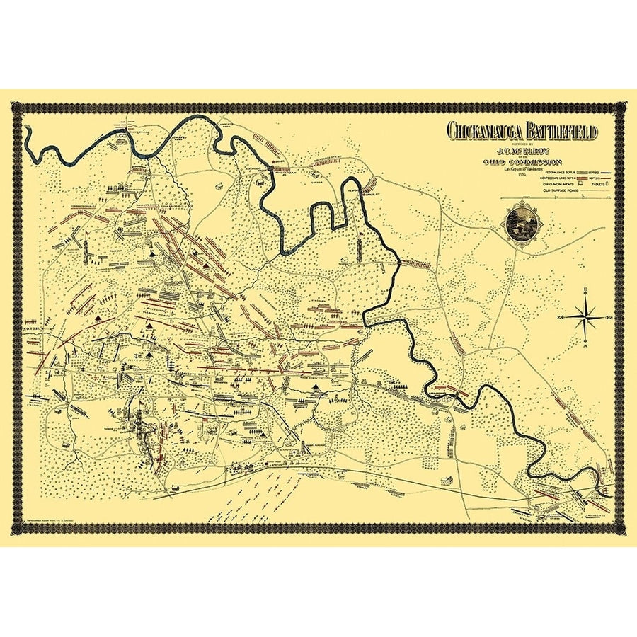 Chickamauga Battlefield - McElroy 1895 Poster Print by McElroy McElroy-VARPDXCWCH0002 Image 1