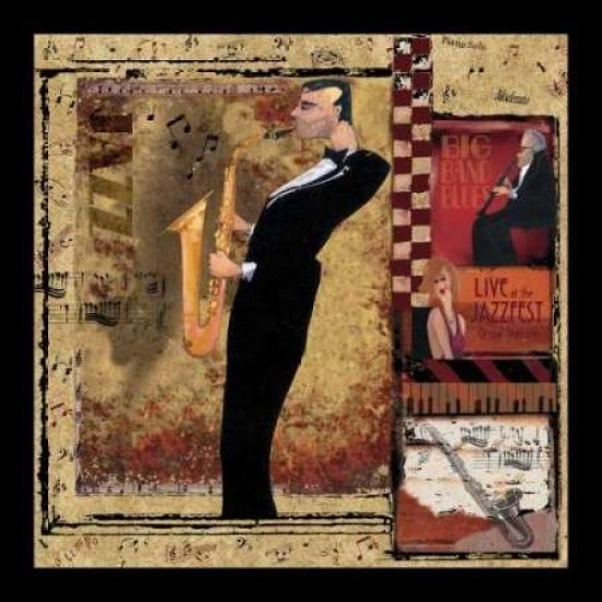 Jazz Sax Poster Print by Inc. CW Designs-VARPDXCWD016 Image 2