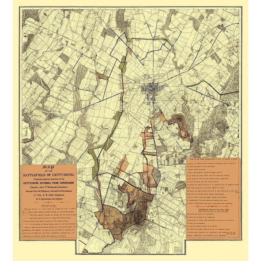 Battle Gettysburg Under Gettysburg National Park Poster Print by Hammond Hammond-VARPDXCWGE0005 Image 1