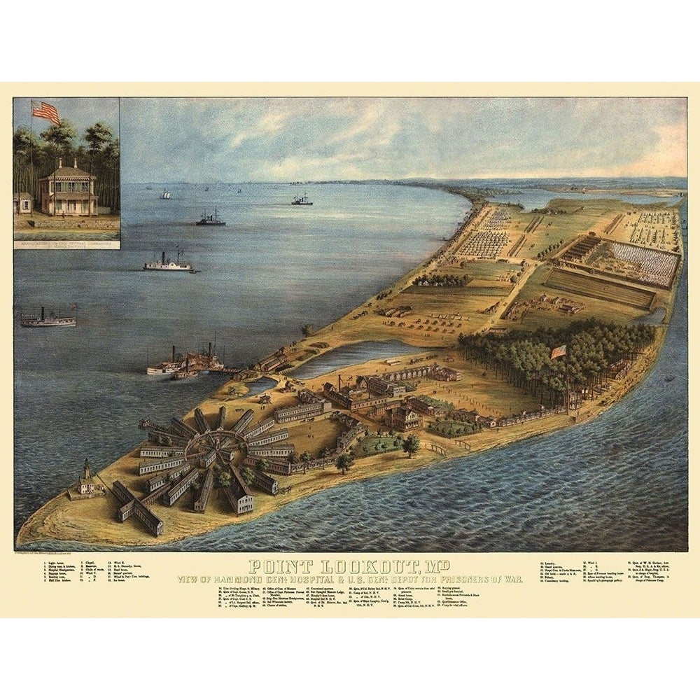 Point Lookout Maryland - Everett 1863 Poster Print by Everett Everett-VARPDXCWPO0001 Image 1