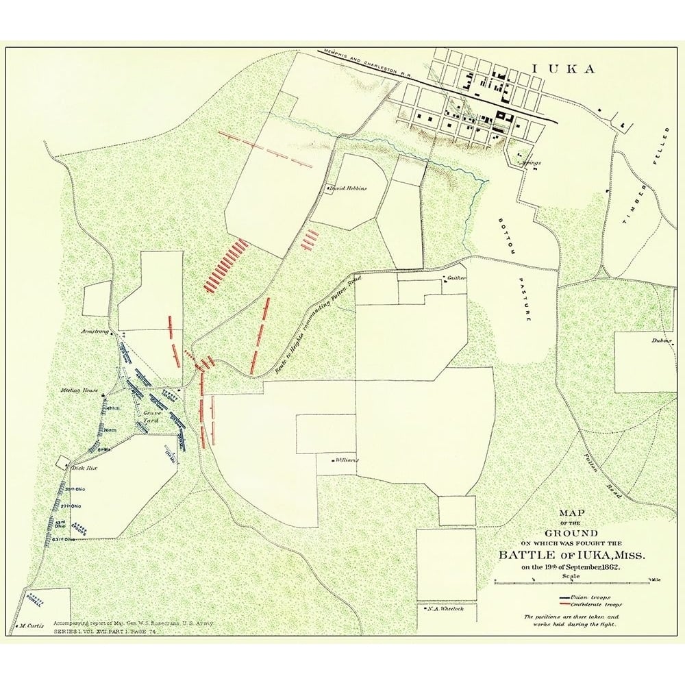 Battle of Iuka Mississippi - 1862 Poster Print by Unknown Unknown-VARPDXCWIU0001 Image 1