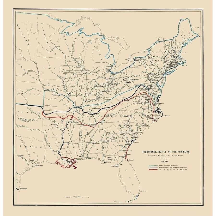 Historical Sketch of Rebellion May - Bache 1862 by Bache-VARPDXCWUS0002 Image 1