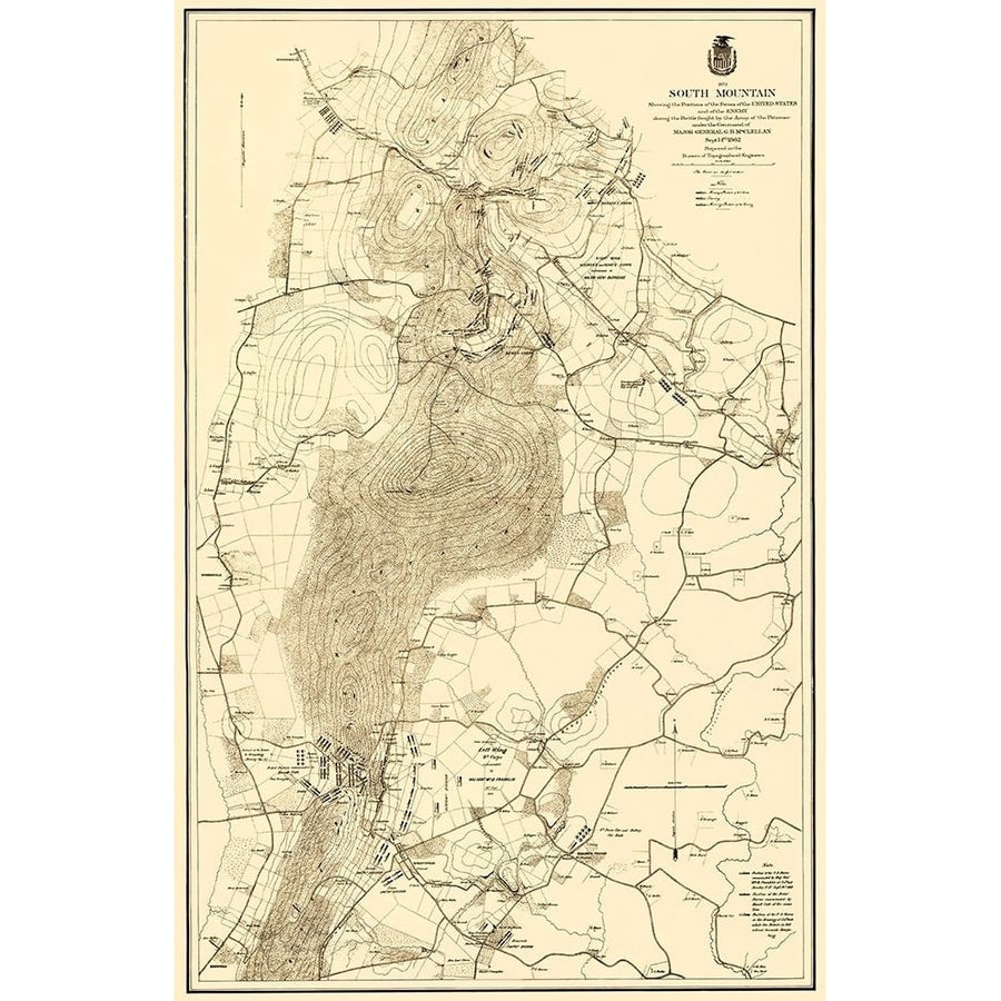 South Mountain Battle - US Army Corps 1872 Poster Print by US Army Corps US Army Corps-VARPDXCWSO0001 Image 1