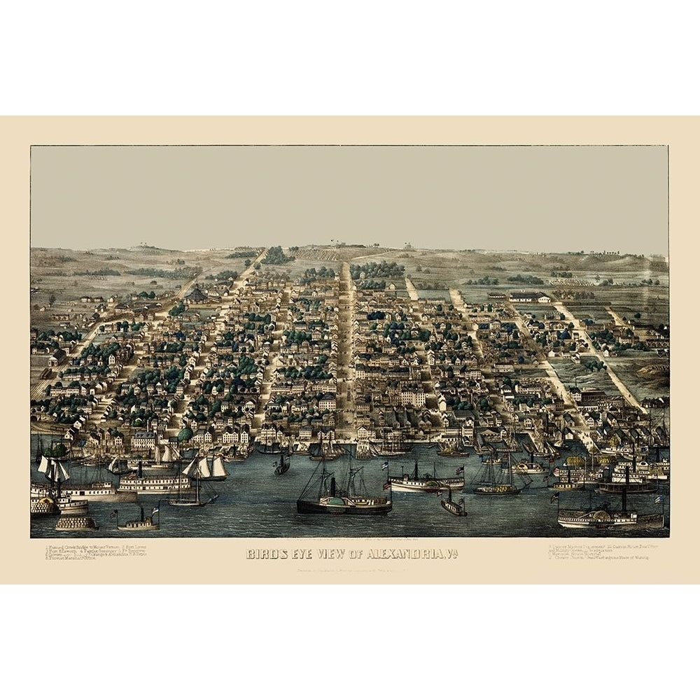 Alexandria Virginia Panoramic - Magnus 1863 Poster Print by Magnus Magnus-VARPDXCWVA0005 Image 1