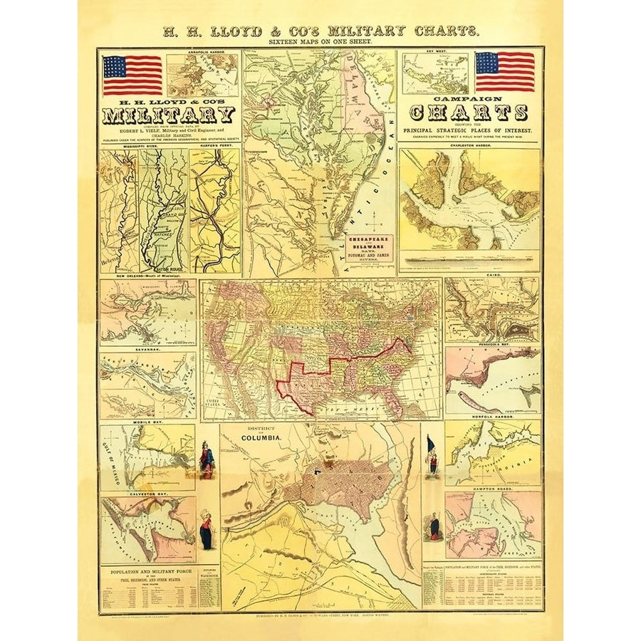 Military Campaign Charts of United States Poster Print by Lloyd Lloyd-VARPDXCWZZ0004 Image 1