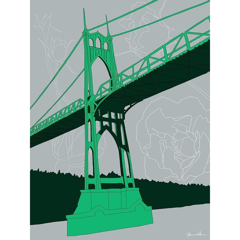 St Johns Bridge - Portland Poster Print by Shane Donahue-VARPDXD2047D Image 1