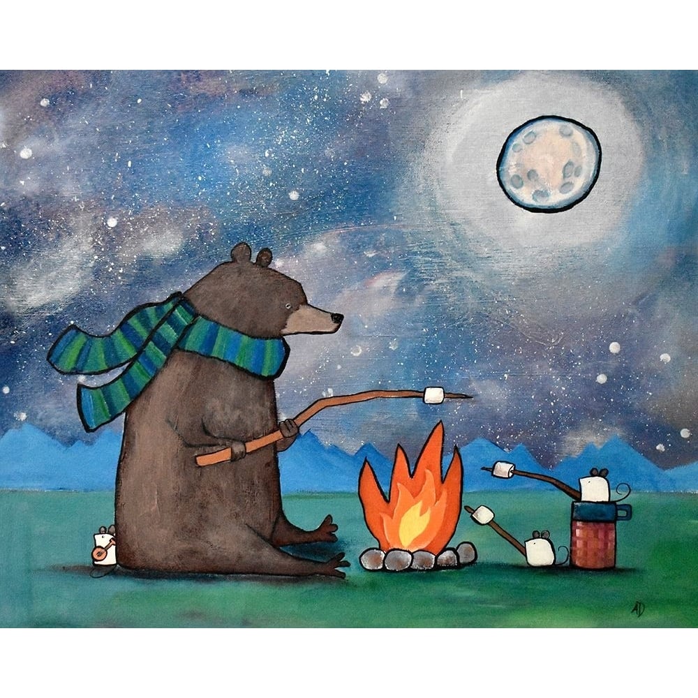 Camping Bear Mouse Poster Print - Andrea Doss-VARPDXD2122D Image 1