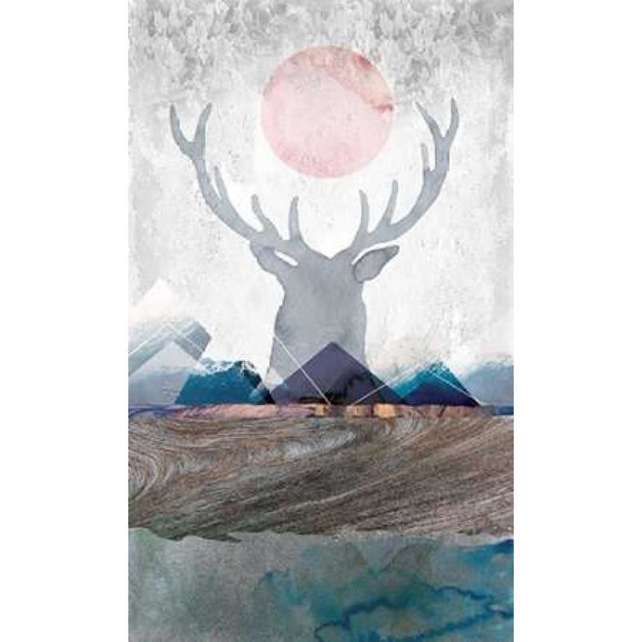 Deer and Mountains 2 Poster Print by Louis Duncan-He-VARPDXD961D Image 1