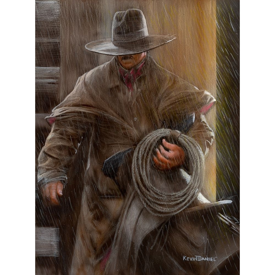 Cowboy In The Rain Poster Print - Kevin Daniel-VARPDXDAN405 Image 1