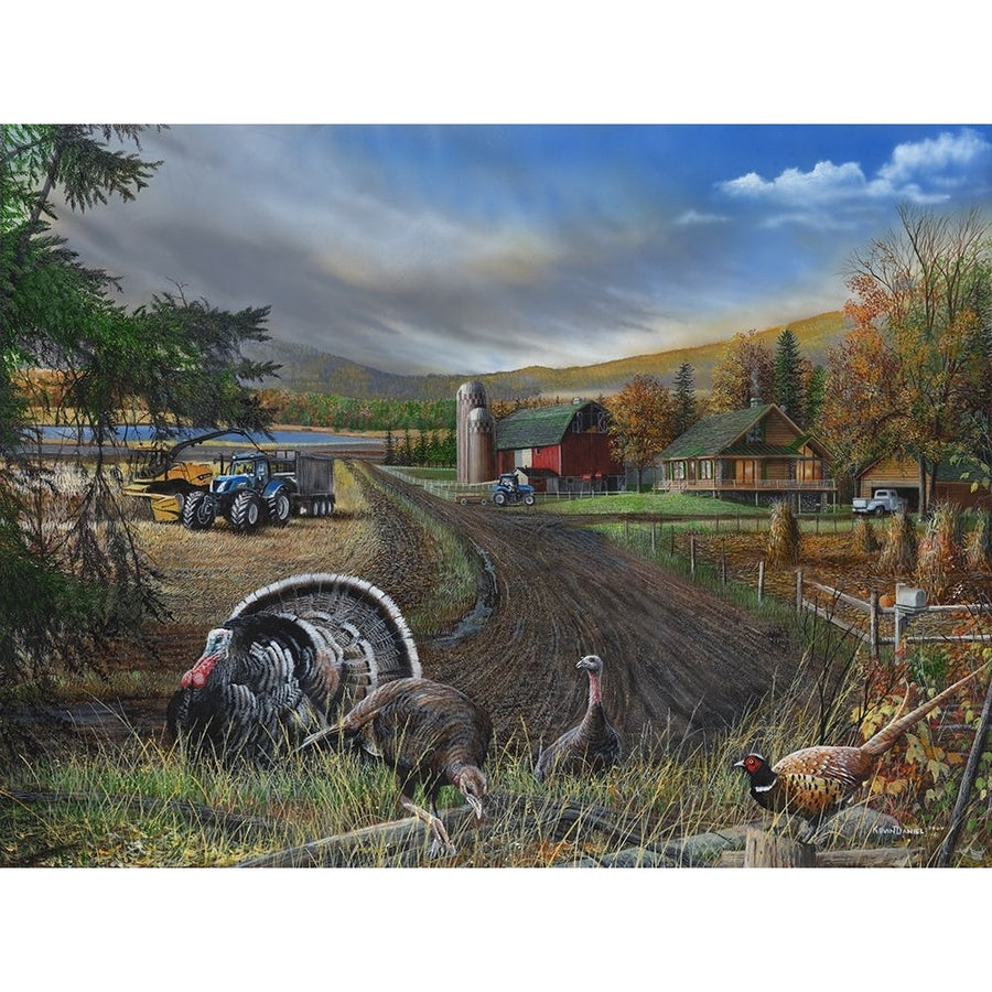 Turkey and Blue Tractors Poster Print - Kevin Daniel-VARPDXDAN513 Image 1