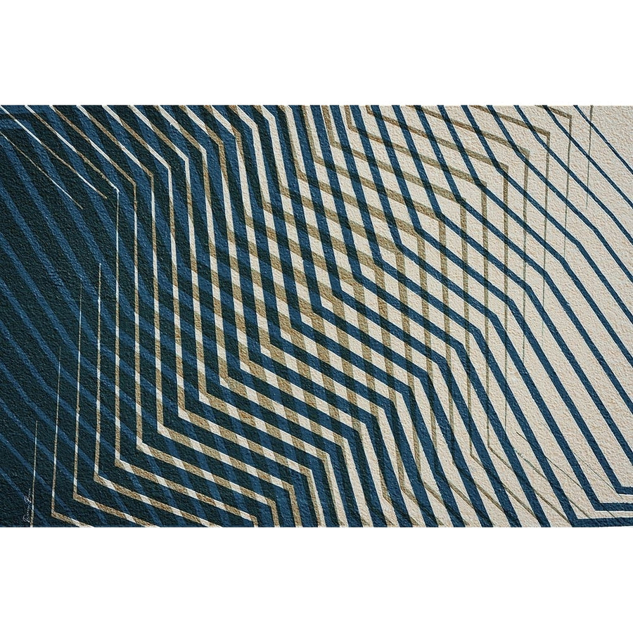 Modern Zig Zag 1 Navy Poster Print - Denise Brown-VARPDXDBRC156A Image 1