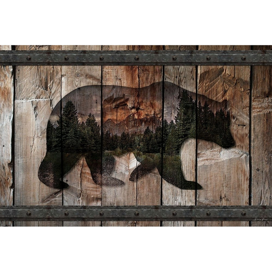 Mountain Bear Silhouette Poster Print - Denise Brown-VARPDXDBRC168A Image 1