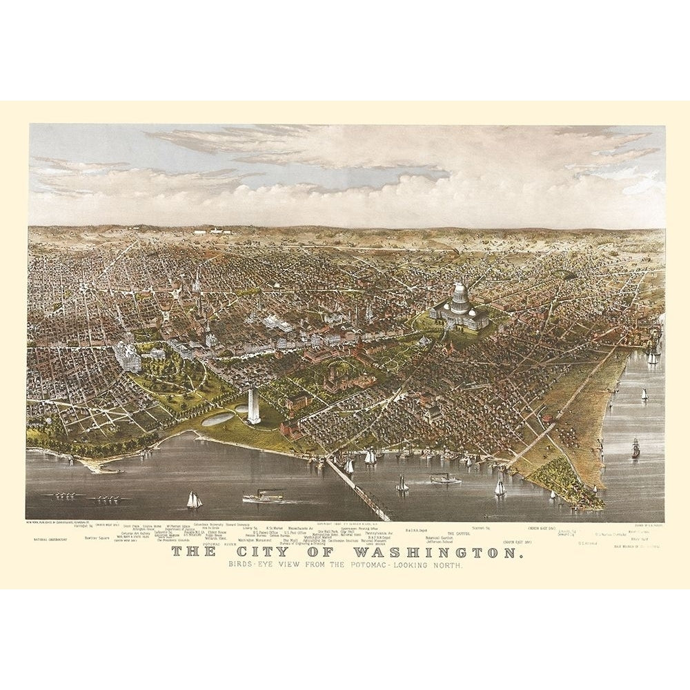 Washington DC - Currier 1880 Poster Print by Currier Currier-VARPDXDCWA0011 Image 1