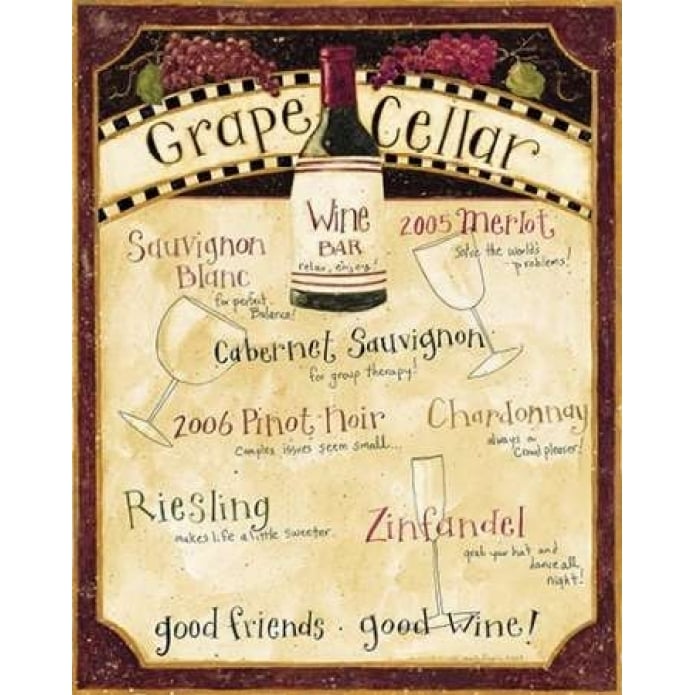 Wine Menu Poster Print by Dan DiPaolo-VARPDXDDPRC354 Image 2