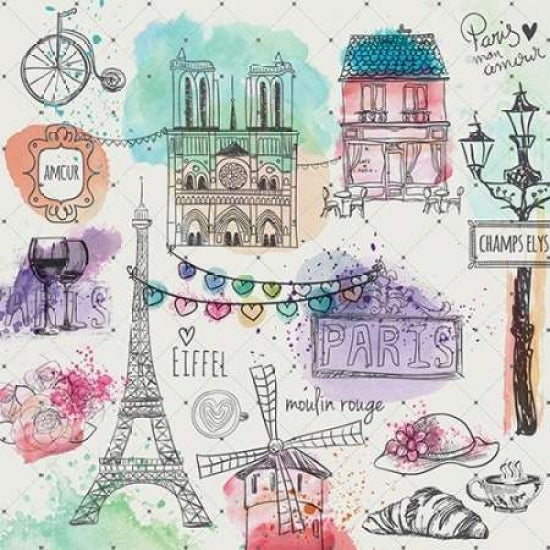 A Day In Paris Poster Print by Kimberly Allen-VARPDXKASQ366A Image 1