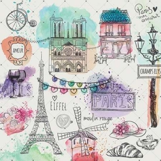 A Day In Paris Poster Print by Kimberly Allen-VARPDXKASQ366A Image 1