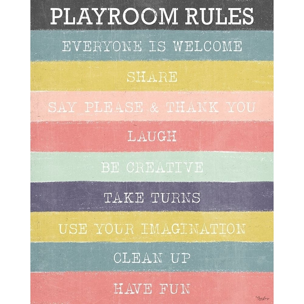 Playroom Rules Poster Print by Gigi Louise-VARPDXKBRC031A Image 1