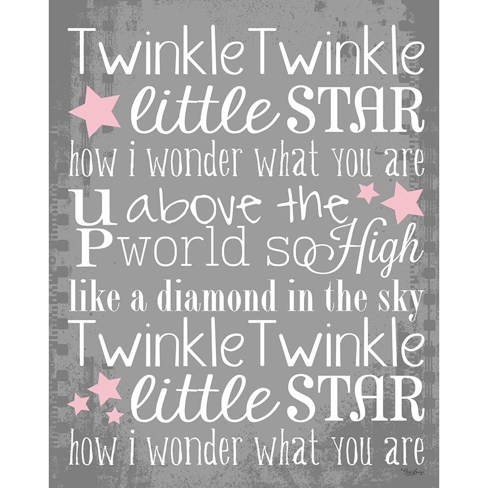 Twinkle Pink Stars Poster Print by Gigi Louise-VARPDXKBRC047A Image 1