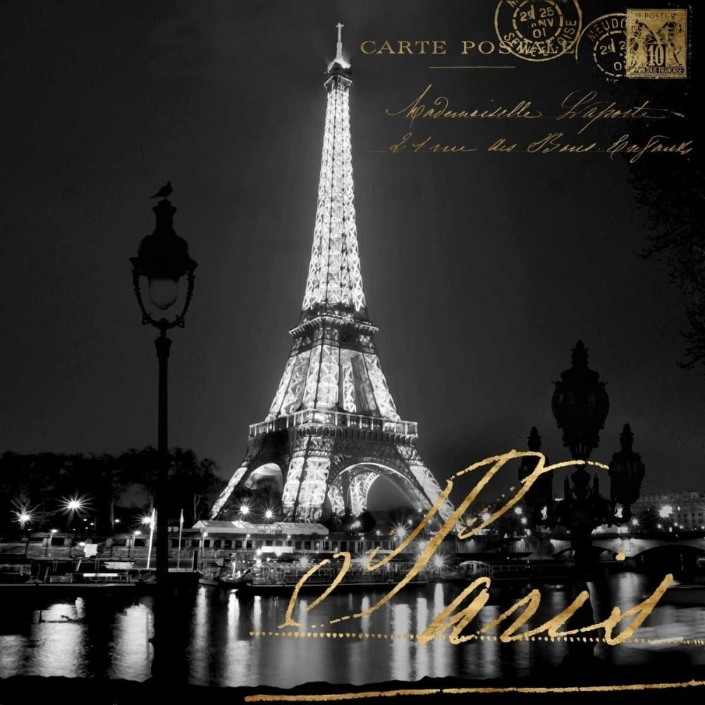 Paris At Night Poster Print by Kate Carrigan-VARPDXKC111621DG Image 1